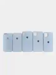 Синий меланж чехол Silicone case для iPhone 11/XR/12/7/8/X/XS/6S/Pro/Max,Plus,SE Силиконовый (айфон)