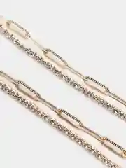 Серьги-подвески из двух цепочек