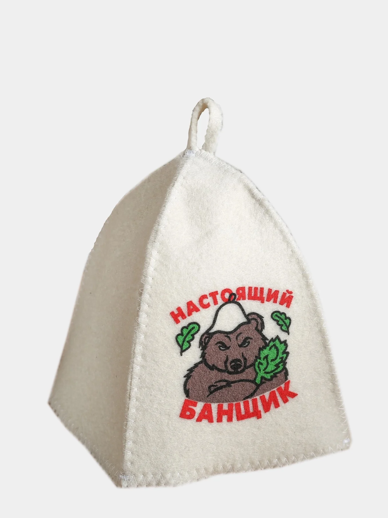 Банная шапка с термопечатью "Настоящий банщик"
