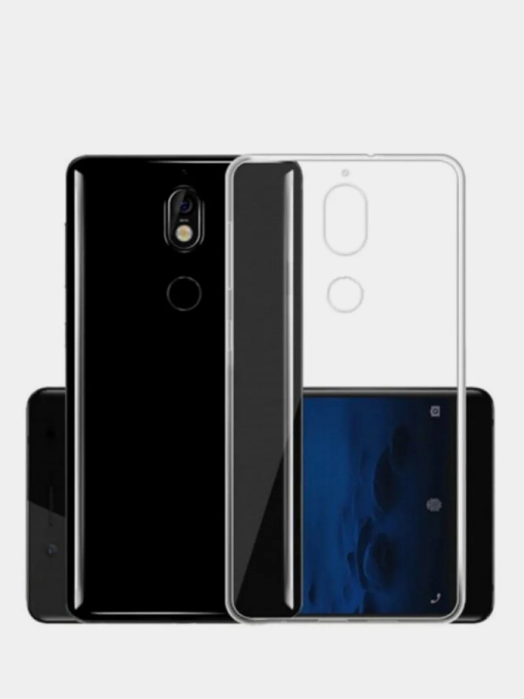 Чехол силиконовый прозрачный для Nokia 3.1 Plus / 5.1 Plus / 5 / 6 / 7 Plus / 8