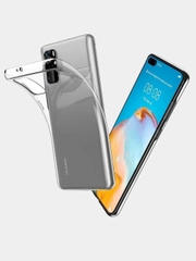 Защитный силиконовый чехол Honor Huawei P30, P40, прозрачный