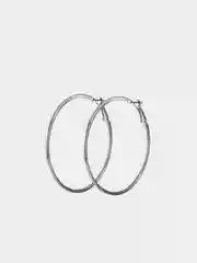 Серый серьги кольца Конго классические женские круглые сережки