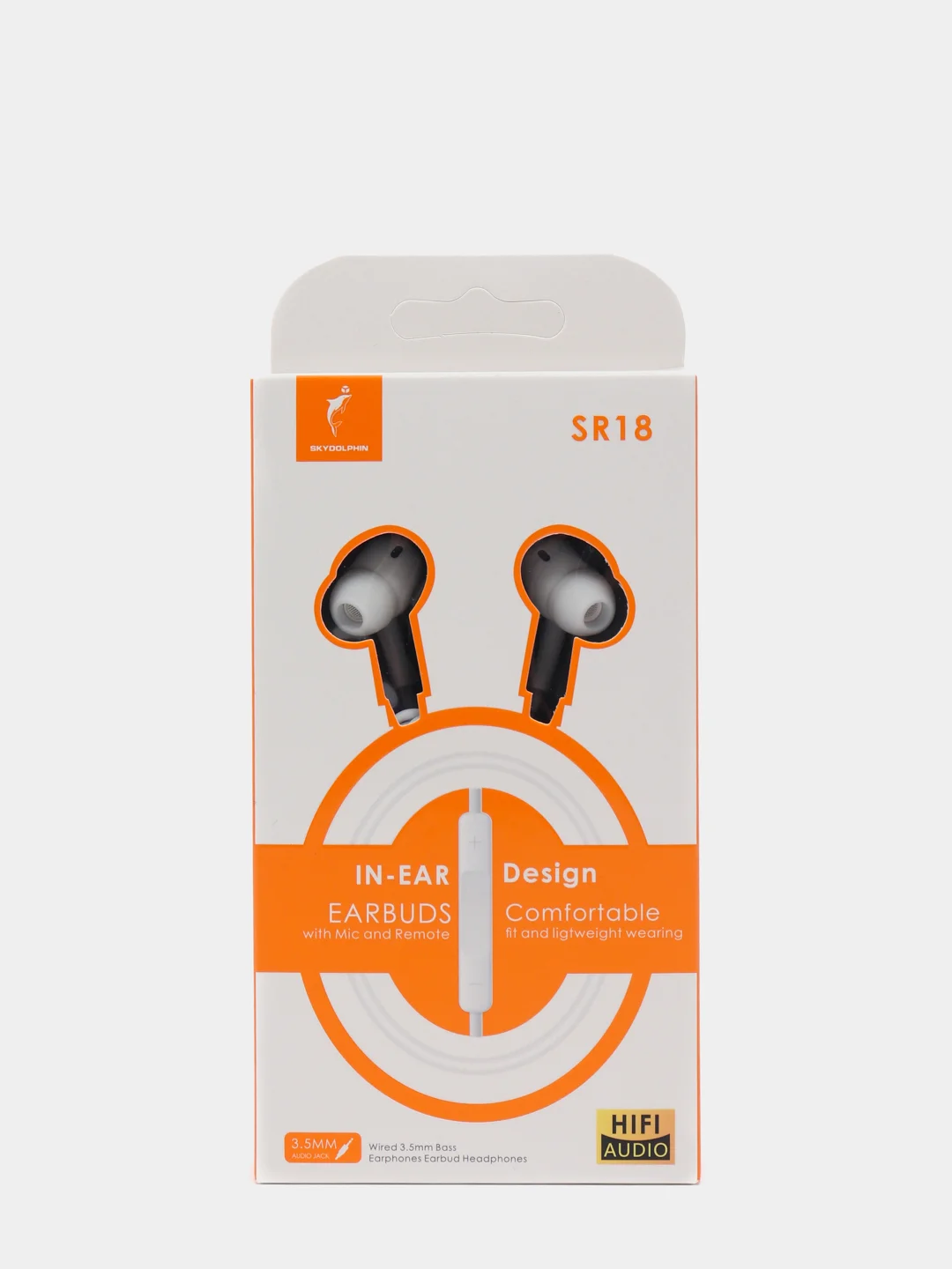 Наушники SKYDOLPHIN SR18 с микрофоном Audio 3.5 мм, 1,2 м