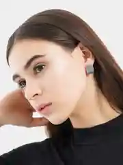Серьги-гвоздики цветные, с эмалью "Elina"