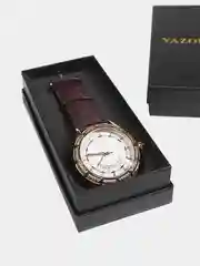 Серый меланж мужские часы Yazole 447, в подарочной коробке