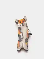 Коричневый значок-брошь "Собаки"