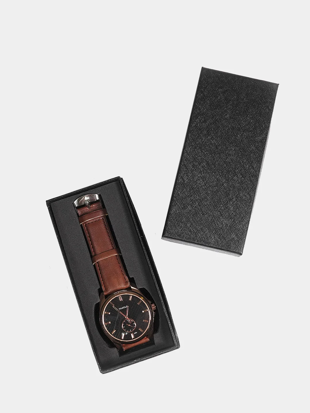 Серый меланж мужские часы Yazole 356, в подарочной коробке