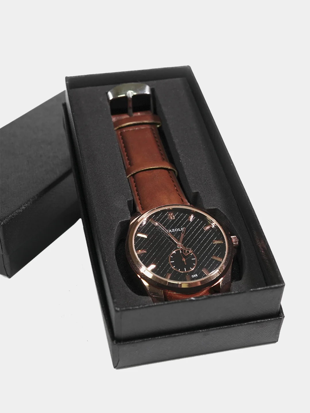 Серый меланж мужские часы Yazole 356, в подарочной коробке