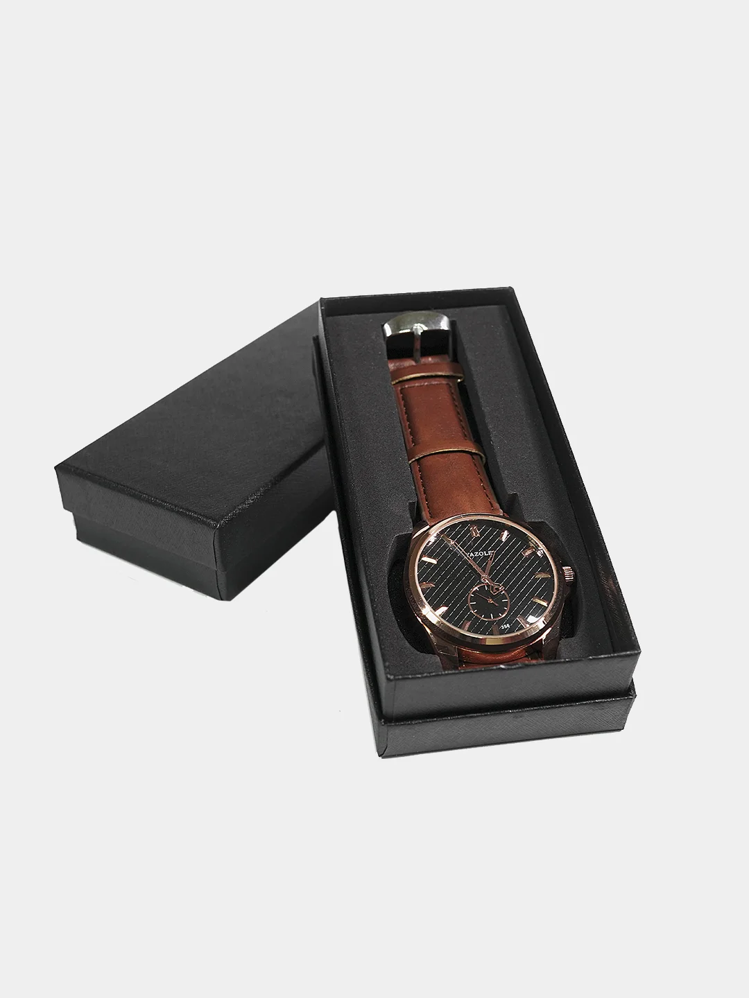 Серый меланж мужские часы Yazole 356, в подарочной коробке