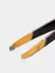 Mertz A185 Пинцет диагональный с декором, черная никелированная сталь с позолотой