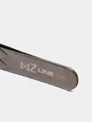 Mertz A185 Пинцет диагональный с декором, черная никелированная сталь с позолотой