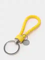 Желтый плетеный брелок для ключей
