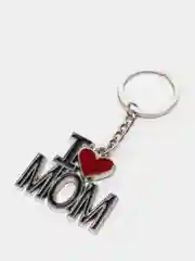 Белый брелоки для ключей "I love papa", "I love mom"