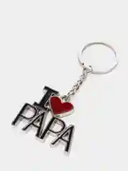 Белый брелоки для ключей "I love papa", "I love mom"