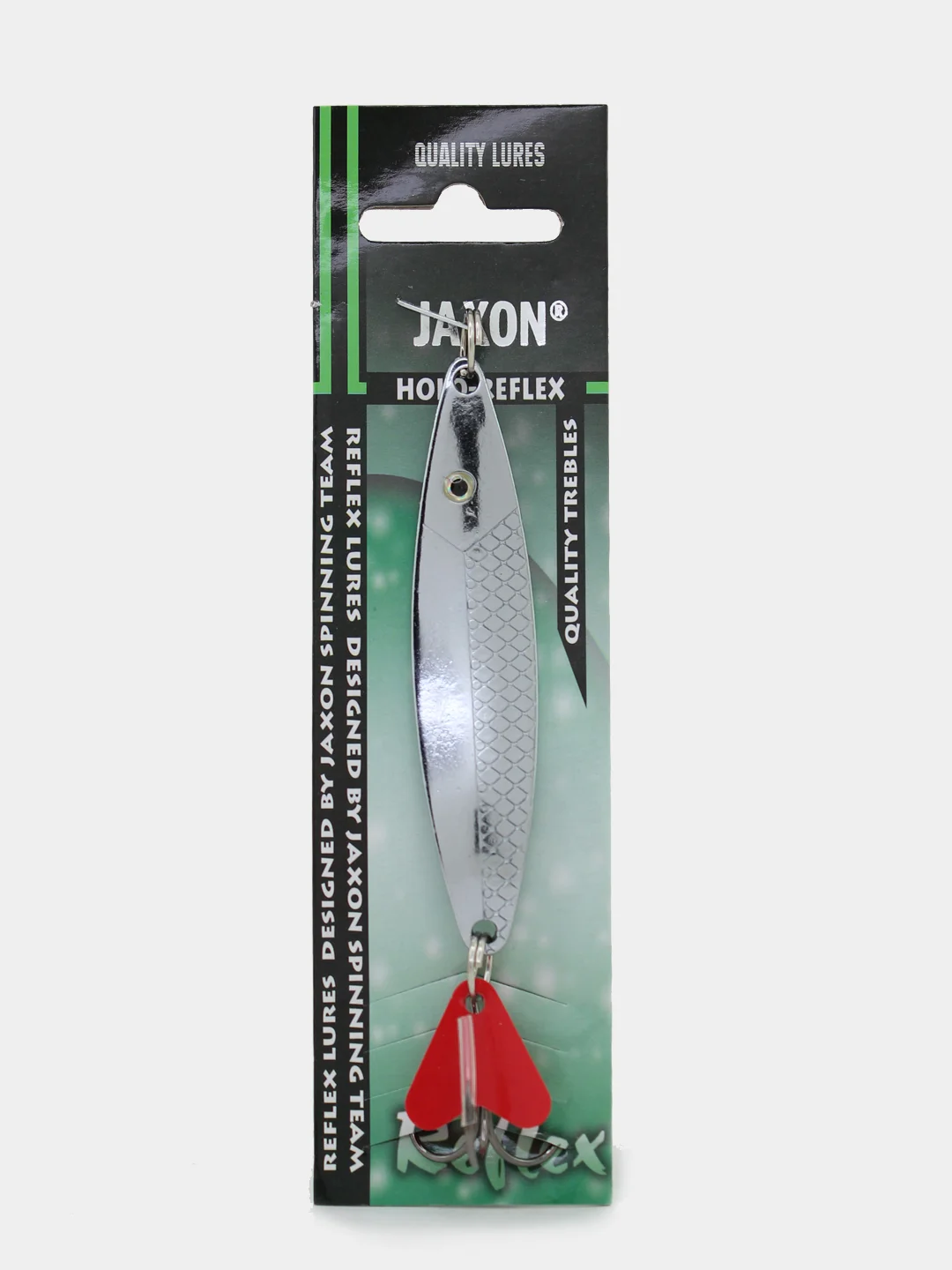 Белый блесна колеблющаяся "Jaxon" Holo-Reflex