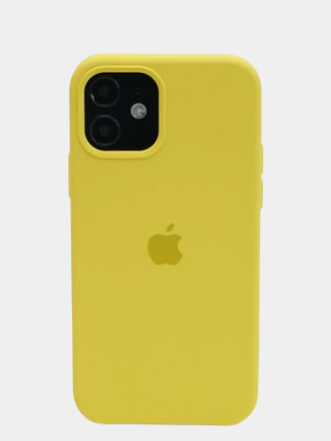 Желтый чехол Silicone Case для iPhone 12, 12 pro