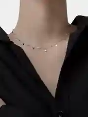 Цепочка с подвесками, цвет серебро (ожерелье)