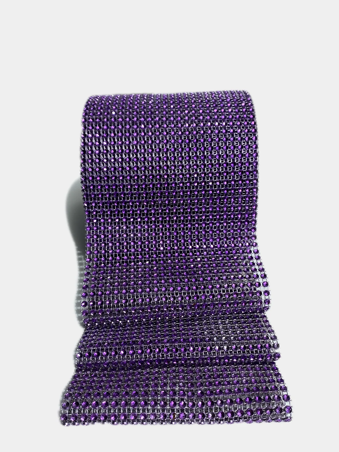 Фиолетовый лента из страз, 12*100 см