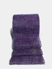 Фиолетовый лента из страз, 12*100 см