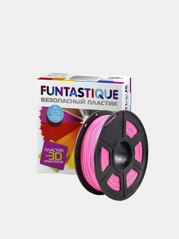 Пластик в катушке Funtastique PLA, 1.75 мм, 1 кг, цвет розовый
