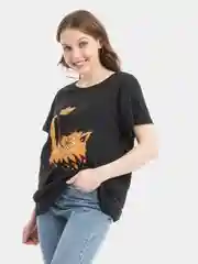 Футболка женская "Кошка с бабочкой"