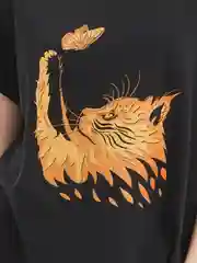 Футболка женская "Кошка с бабочкой"