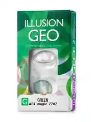 Зеленый цветные контактные линзы ILLUSION GEO MAGIC, 2 шт, 1 месяц, 8,6