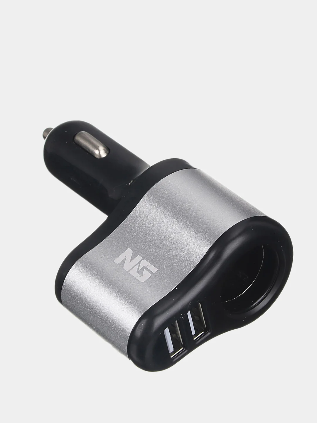 Устройство зарядное автомобильное, 1 выход, 2xUSB, 2А, 12/24В пластик, металл