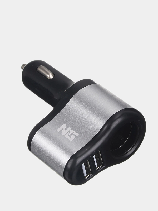 Устройство зарядное автомобильное, 1 выход, 2xUSB, 2А, 12/24В пластик, металл