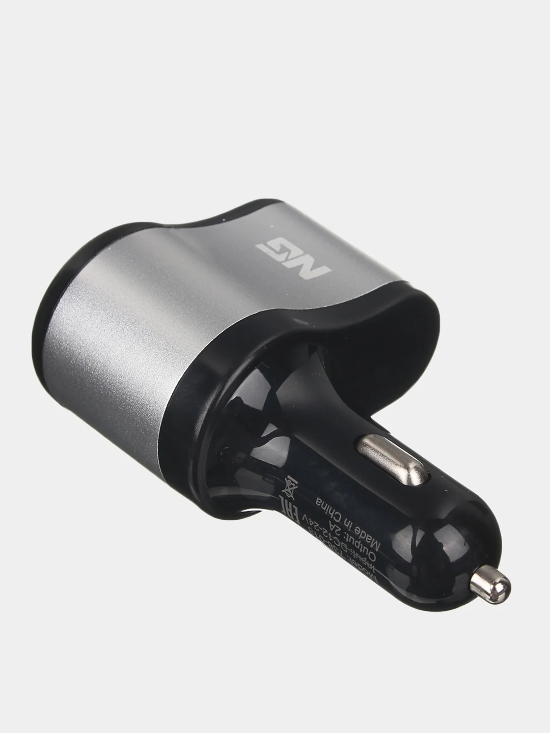 Устройство зарядное автомобильное, 1 выход, 2xUSB, 2А, 12/24В пластик, металл