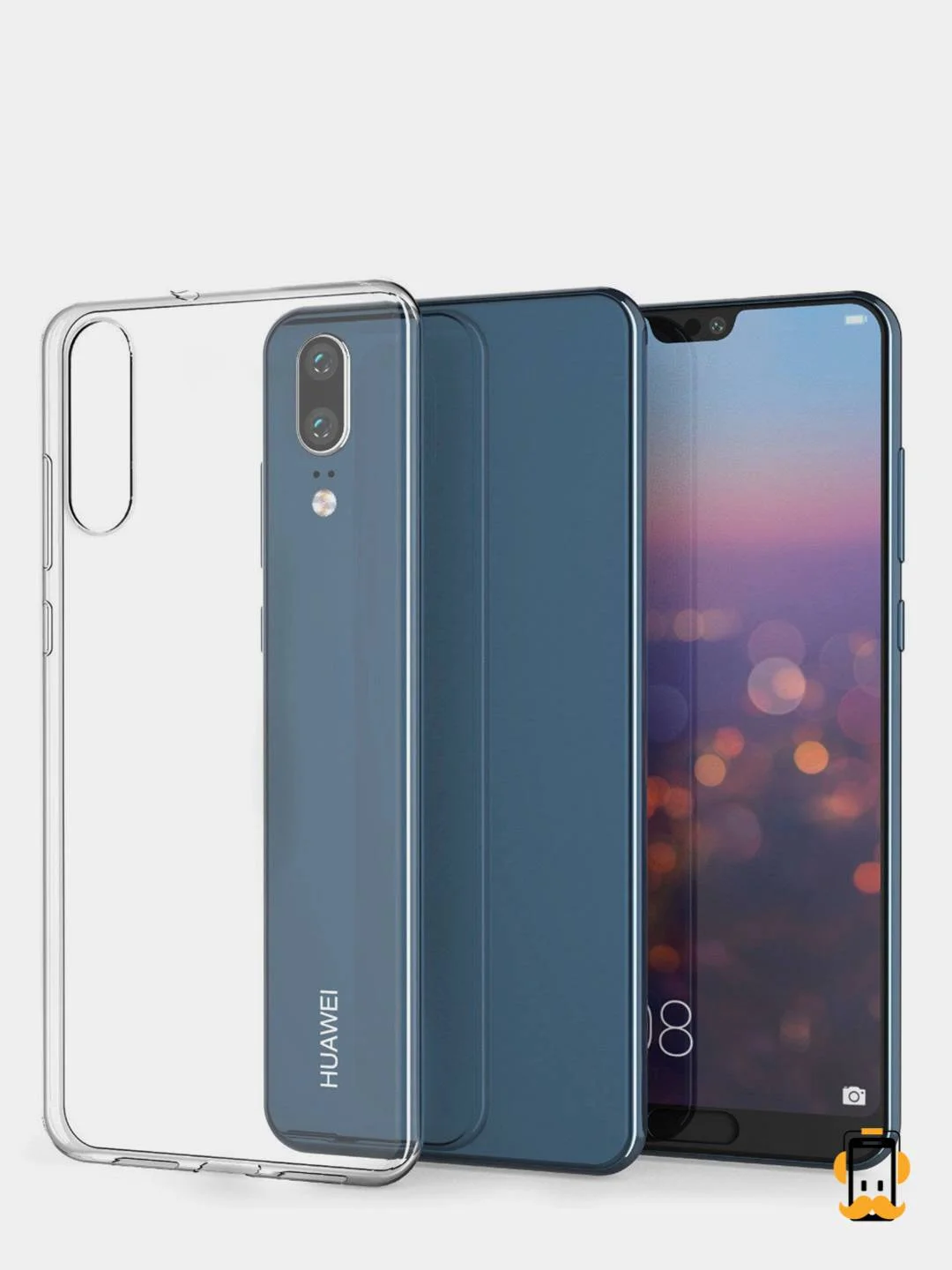 Чехол Huawei P20, Хуавей П20 прозрачный силиконовый