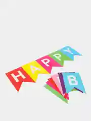 Красный гирлянда-растяжка и флажки  "Happy Birthday" 26 видов