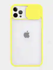 Желтый чехол с защитой камеры для iPhone 12  PRO MAX (Матовый Чехол)