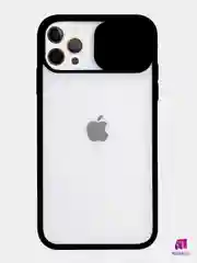 Черный чехол с защитой камеры для iPhone 12 / 12  PRO  (Матовый Чехол)