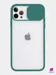 Зеленый чехол с защитой камеры для iPhone 12 / 12  PRO  (Матовый Чехол)