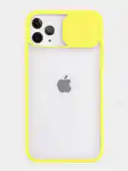 Желтый чехол с защитой камеры для iPhone 11 PRO MAX   (Матовый Чехол)