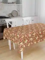 Коричневый скатерть Мозаика, рогожка