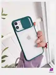 Зеленый чехол с защитой камеры для iPhone 11. 11 PRO MAX. 12/12 PRO. 12 PRO MAX    (Матовый Чехол)
