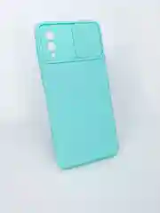 Бирюзовый силиконовый чехол Samsung A02 A12 M12 A52 Honor 10i 8a y6 2019 9x Psmart Z с задвижкой