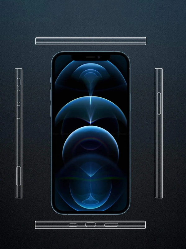 Защитные боковые плёнки для iPhone 12, прозрачные