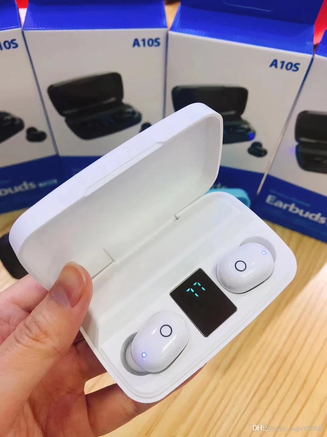 Белый беспроводные наушники Bluetooh A10S Earbuds TWS