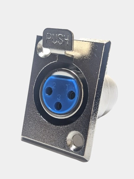 Микрофонный разъем XLR, гнездо на корпус