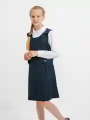 Школьный синий сарафан