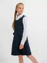 Школьный синий сарафан