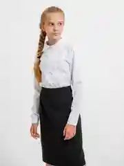 Школьная белая блузка классическая для девочки