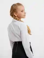 Школьная белая блузка классическая для девочки