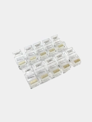 10 штук коннектор RJ-45 RJ45 8P-8C CAT5e, интернет разъем, 8 контактов, прозрачный LAN