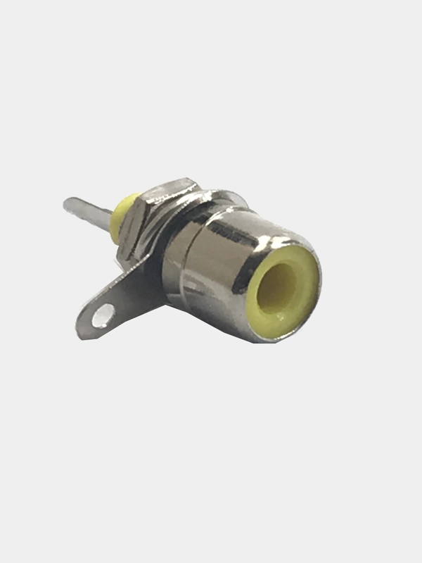 Разъем RCA гнездо тюльпан на корпус RP-1 желтый