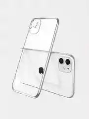 Чехол для iPhone 11 силиконовый прозрачный с защитой камеры
