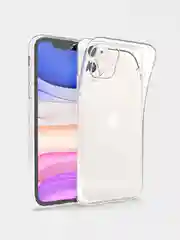Чехол для iPhone 11 силиконовый прозрачный с защитой камеры